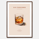 Tavla med en Old Fashioned Poster – Affisch med drink, drinkposter