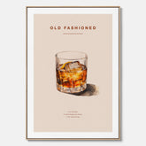 Canvastavla med en Old Fashioned Poster – Affisch med drink, drinkposter