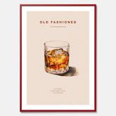 Tavla med en Old Fashioned Poster – Affisch med drink, drinkposter