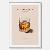 Canvastavla med en Old Fashioned Poster – Affisch med drink, drinkposter