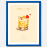Tavla med poster med Whiskey Sour - Drinkposter