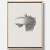 Vintageaffisch på canvas med en minimalistisk illustration av statyn Apollo di Belvedere av konstnären James Fuller Queen