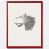 Vintageaffisch med en minimalistisk illustration av statyn Apollo di Belvedere av konstnären James Fuller Queen