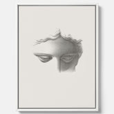 Vintageaffisch på canvas med en minimalistisk illustration av statyn Apollo di Belvedere av konstnären James Fuller Queen