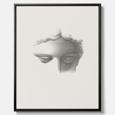 Vintageaffisch på canvas med en minimalistisk illustration av statyn Apollo di Belvedere av konstnären James Fuller Queen