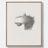 Vintageaffisch på canvas med en minimalistisk illustration av statyn Apollo di Belvedere av konstnären James Fuller Queen