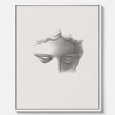 Vintageaffisch på canvas med en minimalistisk illustration av statyn Apollo di Belvedere av konstnären James Fuller Queen