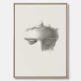 Vintageaffisch på canvas med en minimalistisk illustration av statyn Apollo di Belvedere av konstnären James Fuller Queen