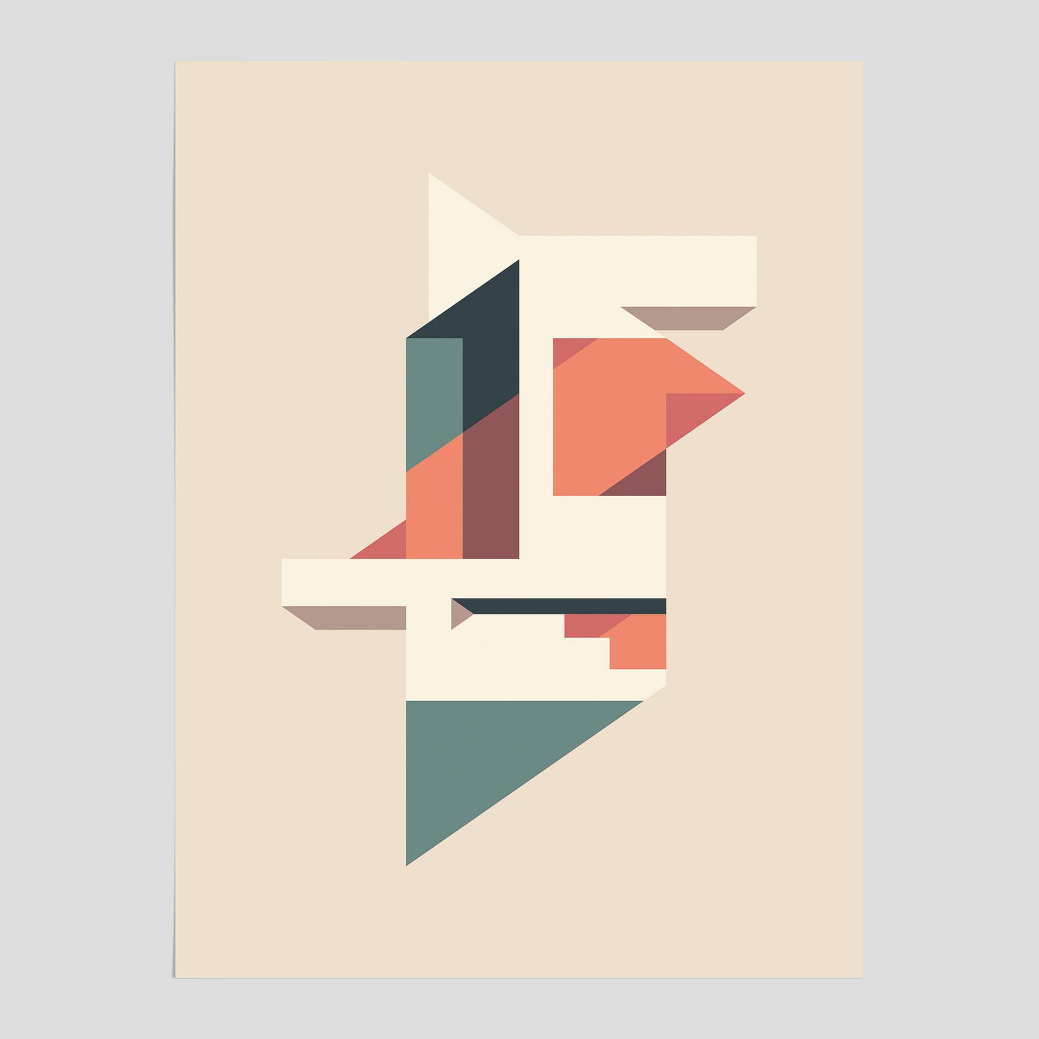 Abstract architecture No.1 poster – Abstrakt illustration