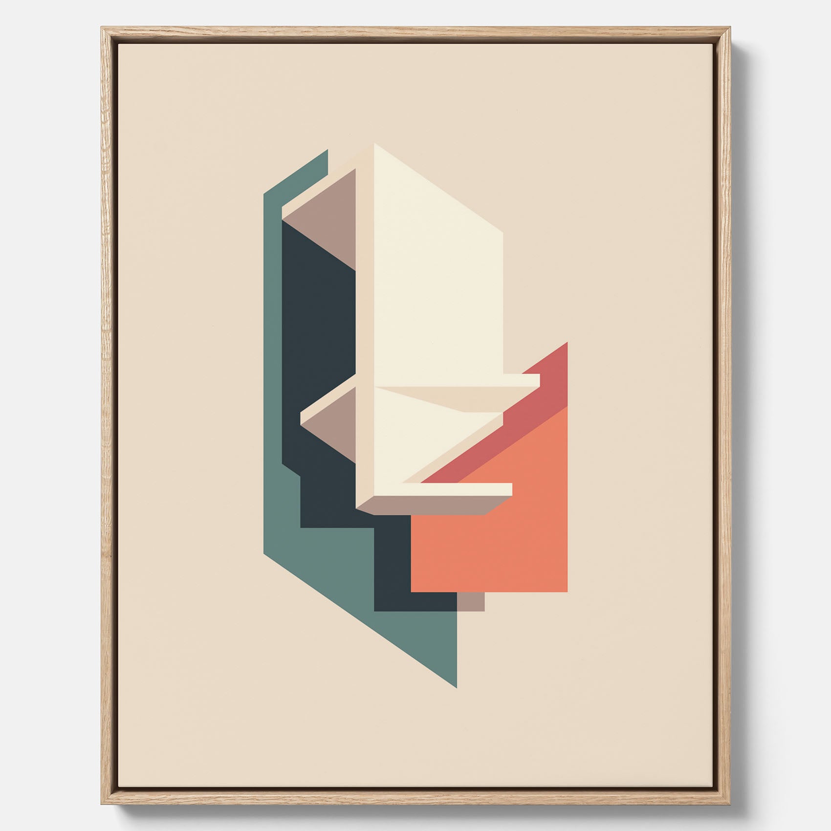 Abstract architecture No.2 poster – Abstrakt illustration canvastavla