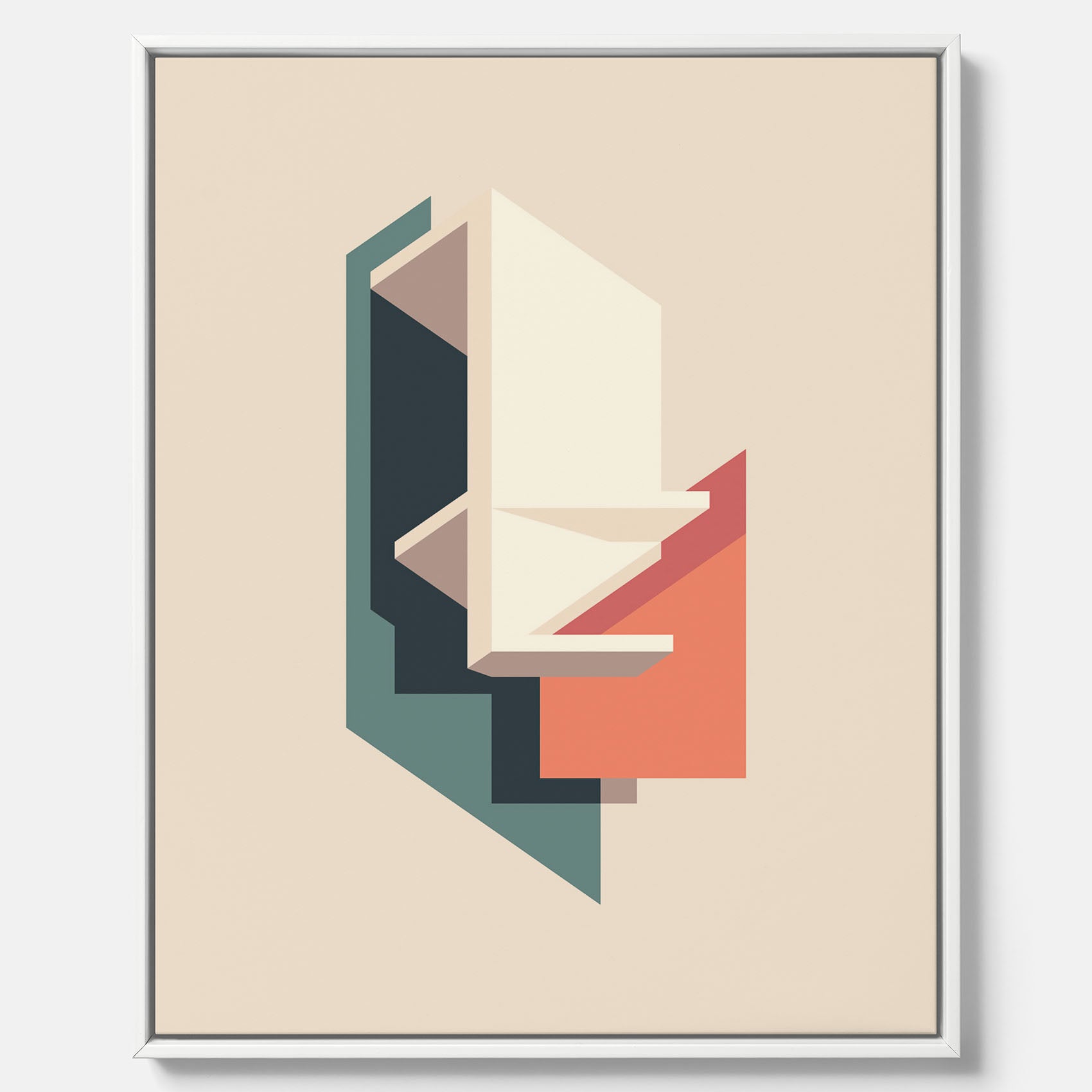 Abstract architecture No.2 poster – Abstrakt illustration canvastavla