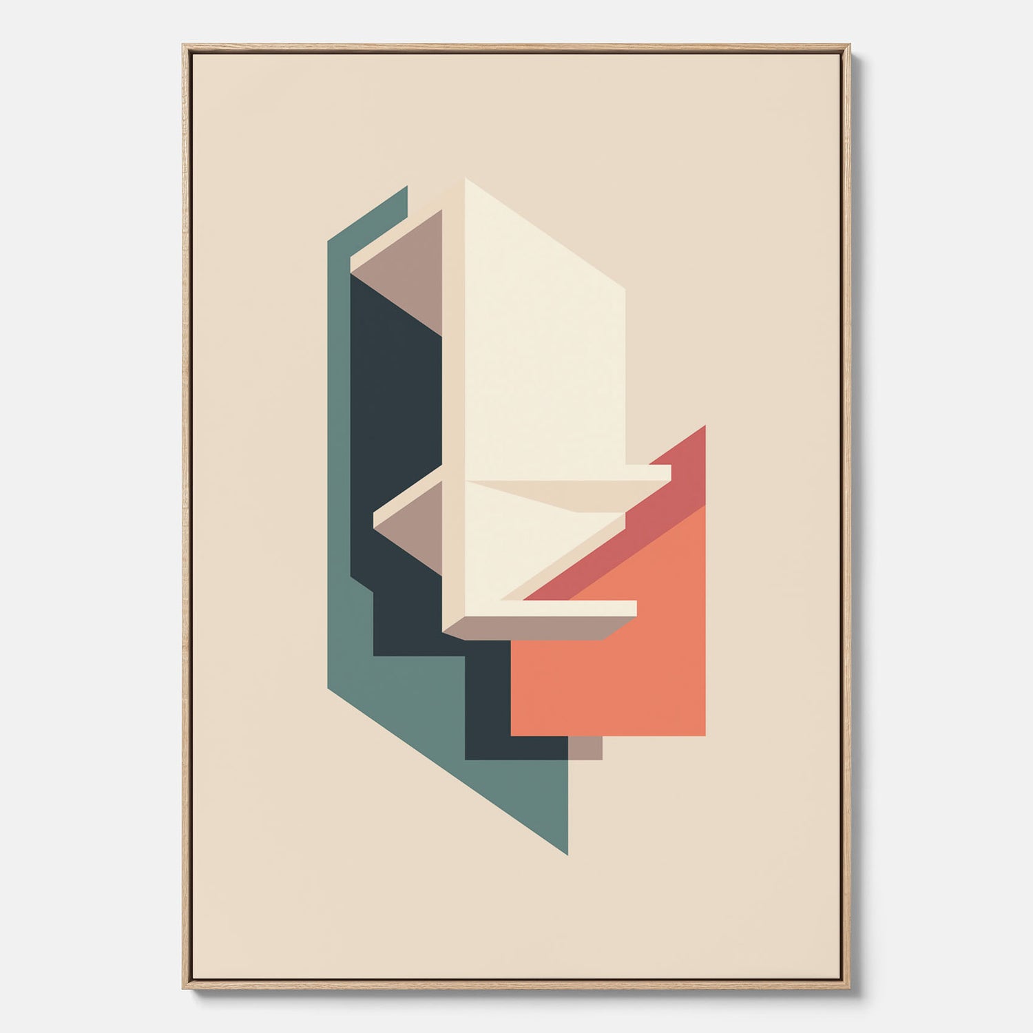 Abstract architecture No.2 poster – Abstrakt illustration canvastavla