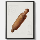 Kökstavla med en Degkavel canvas  – Köksposter, tavla till kök med kavel, kökstavla, poster till kök