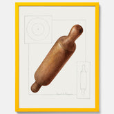 Kökstavla med en Degkavel poster  – Köksposter, tavla till kök med kavel, kökstavla, poster till kök