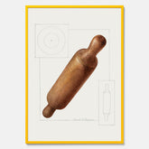 Kökstavla med en Degkavel poster  – Köksposter, tavla till kök med kavel, kökstavla, poster till kök