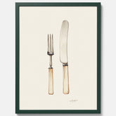 Kökstavla med Kniv & Gaffel poster  – Köksposter, tavla till kök med bestick, kökstavla, poster till kök