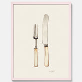 Kökstavla med Kniv & Gaffel poster  – Köksposter, tavla till kök med bestick, kökstavla, poster till kök