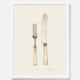 Kökstavla med Kniv & Gaffel poster  – Köksposter, tavla till kök med bestick, kökstavla, poster till kök
