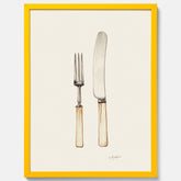 Kökstavla med Kniv & Gaffel poster  – Köksposter, tavla till kök med bestick, kökstavla, poster till kök