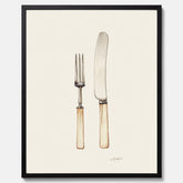 Kökstavla med Kniv & Gaffel poster  – Köksposter, tavla till kök med bestick, kökstavla, poster till kök
