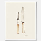 Kökstavla med Kniv & Gaffel poster  – Köksposter, tavla till kök med bestick, kökstavla, poster till kök
