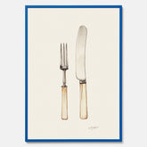 Kökstavla med Kniv & Gaffel poster  – Köksposter, tavla till kök med bestick, kökstavla, poster till kök