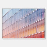 Rainbow Balcony poster – Modern arkitekturtavla i canvas med ram