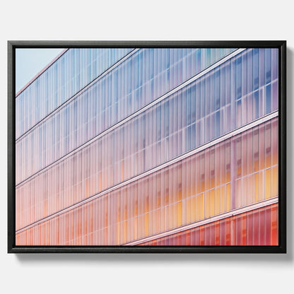 Rainbow Balcony poster – Modern arkitekturtavla i canvas med ram
