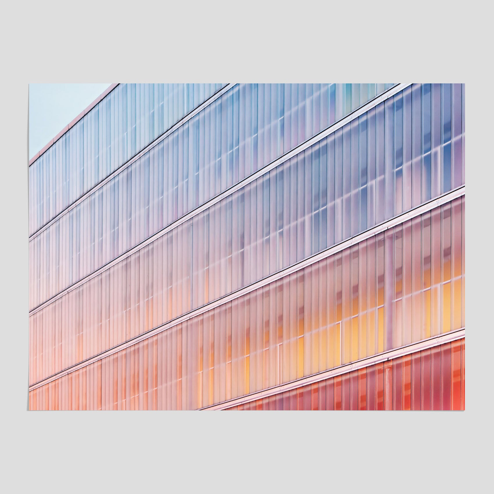 Rainbow Balcony poster – Modern arkitekturtavla