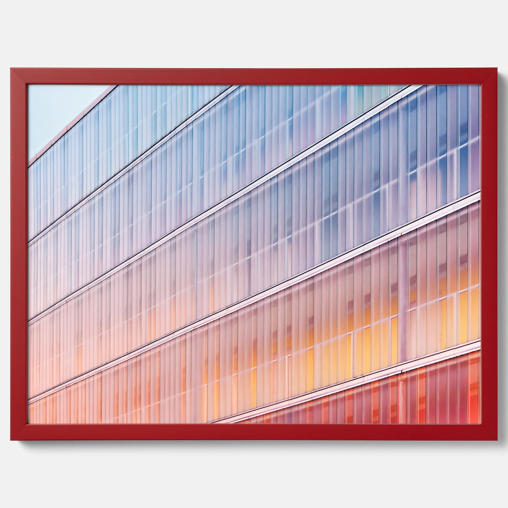 Rainbow Balcony poster – Modern arkitekturtavla