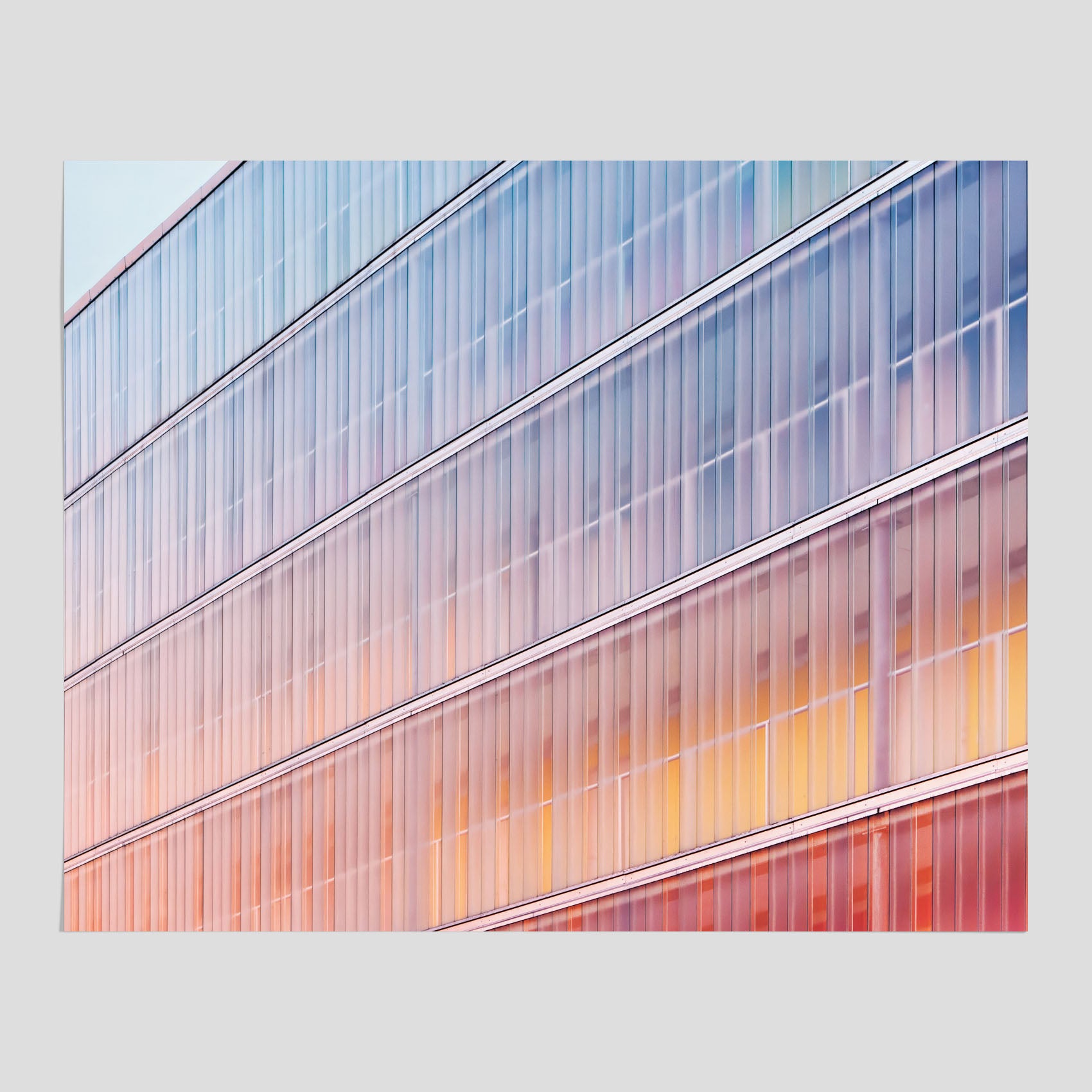 Rainbow Balcony poster – Modern arkitekturtavla