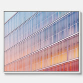 Rainbow Balcony poster – Modern arkitekturtavla i canvas med ram