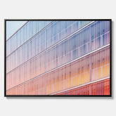 Rainbow Balcony poster – Modern arkitekturtavla i canvas med ram