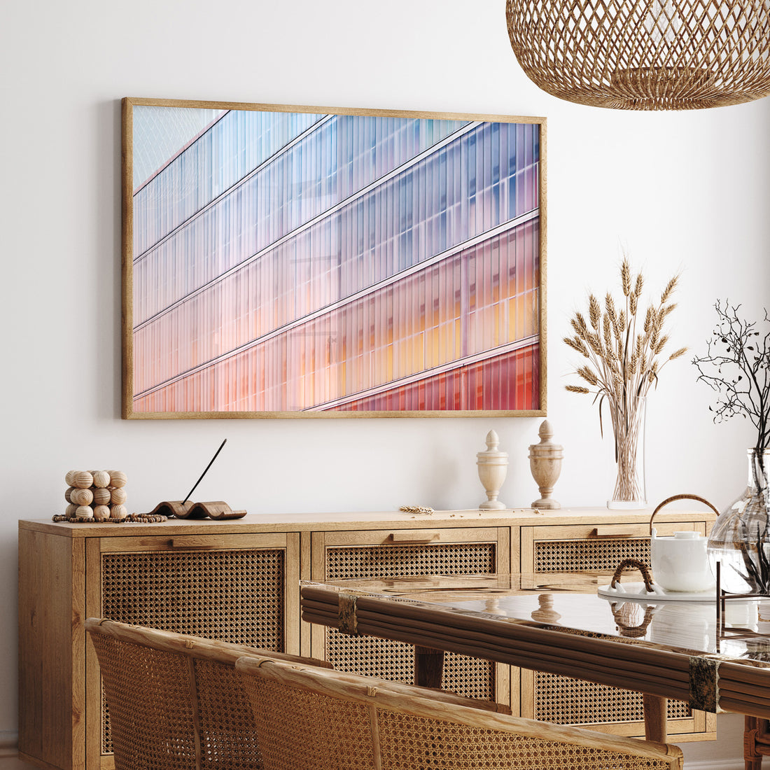 Rainbow Balcony poster – Modern arkitekturtavla