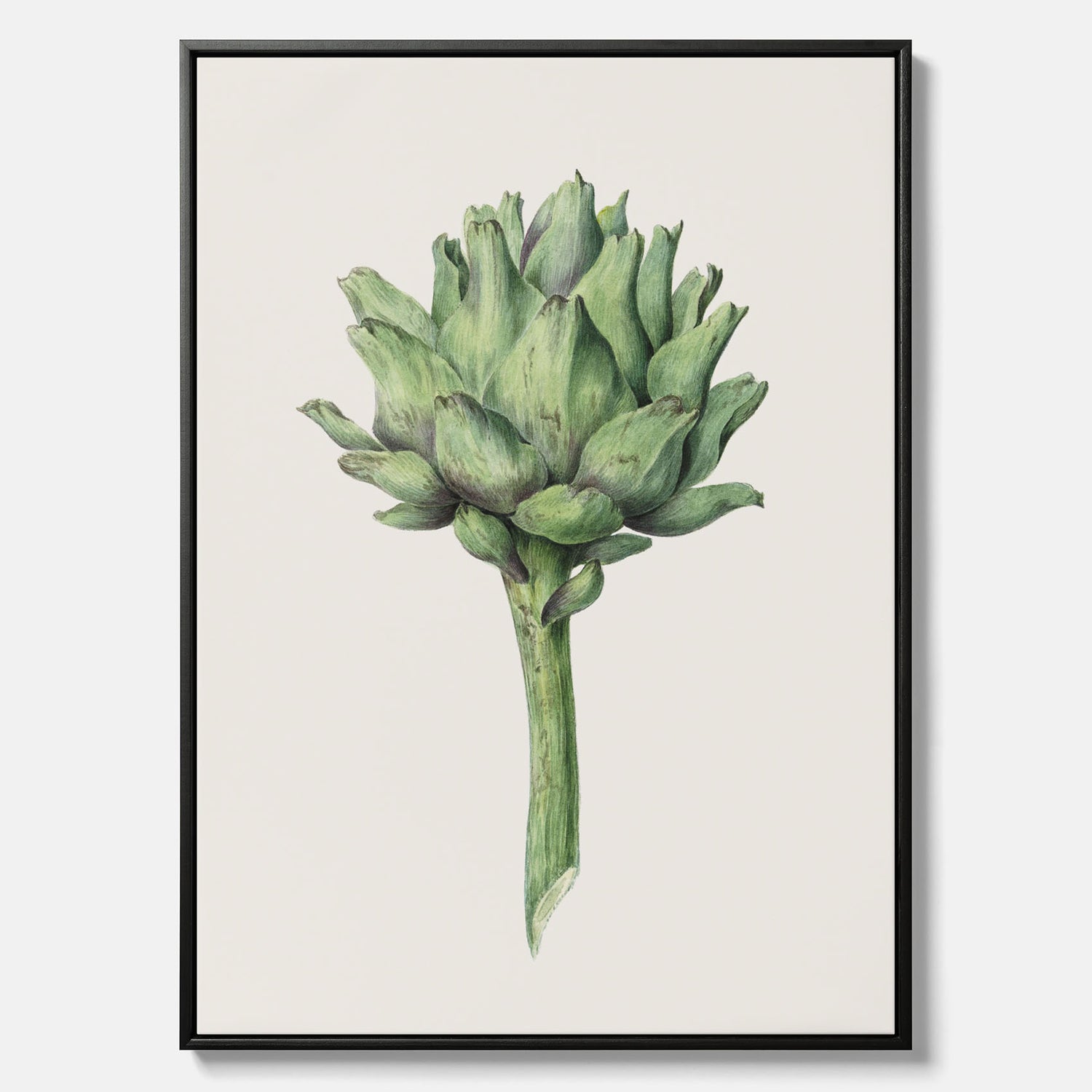 Kökstavla i canvas med en Kronärtskocka Poster – Plansch till kök med vintageillustration, vintageposter, köksposter, tavla till kök, poster till kök