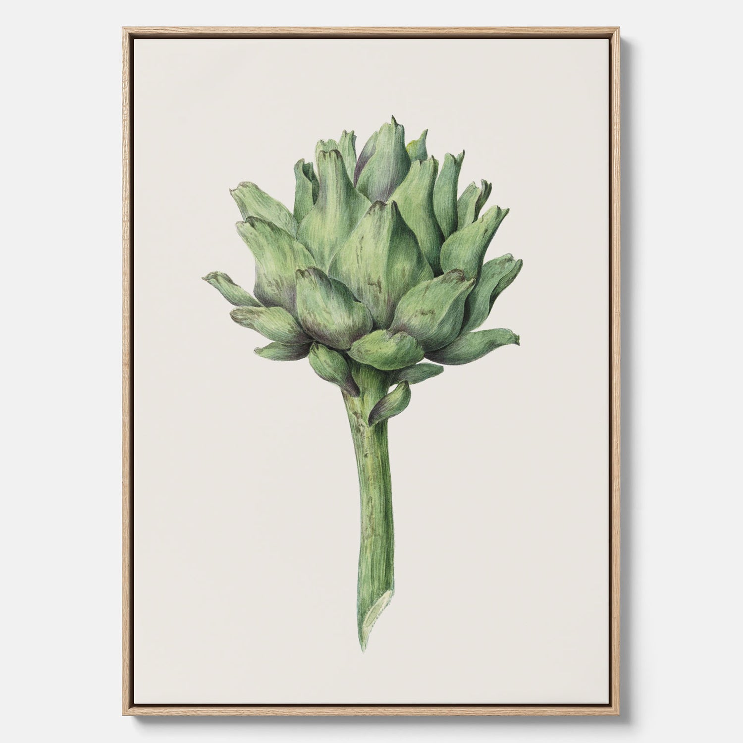 Kökstavla i canvas med en Kronärtskocka Poster – Plansch till kök med vintageillustration, vintageposter, köksposter, tavla till kök, poster till kök