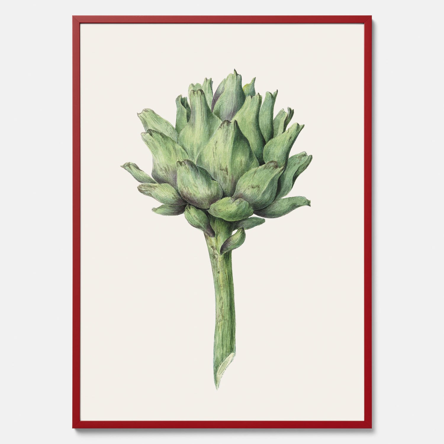 Kökstavla med en Kronärtskocka Poster – Plansch till kök med vintageillustration, vintageposter, köksposter, tavla till kök, poster till kök
