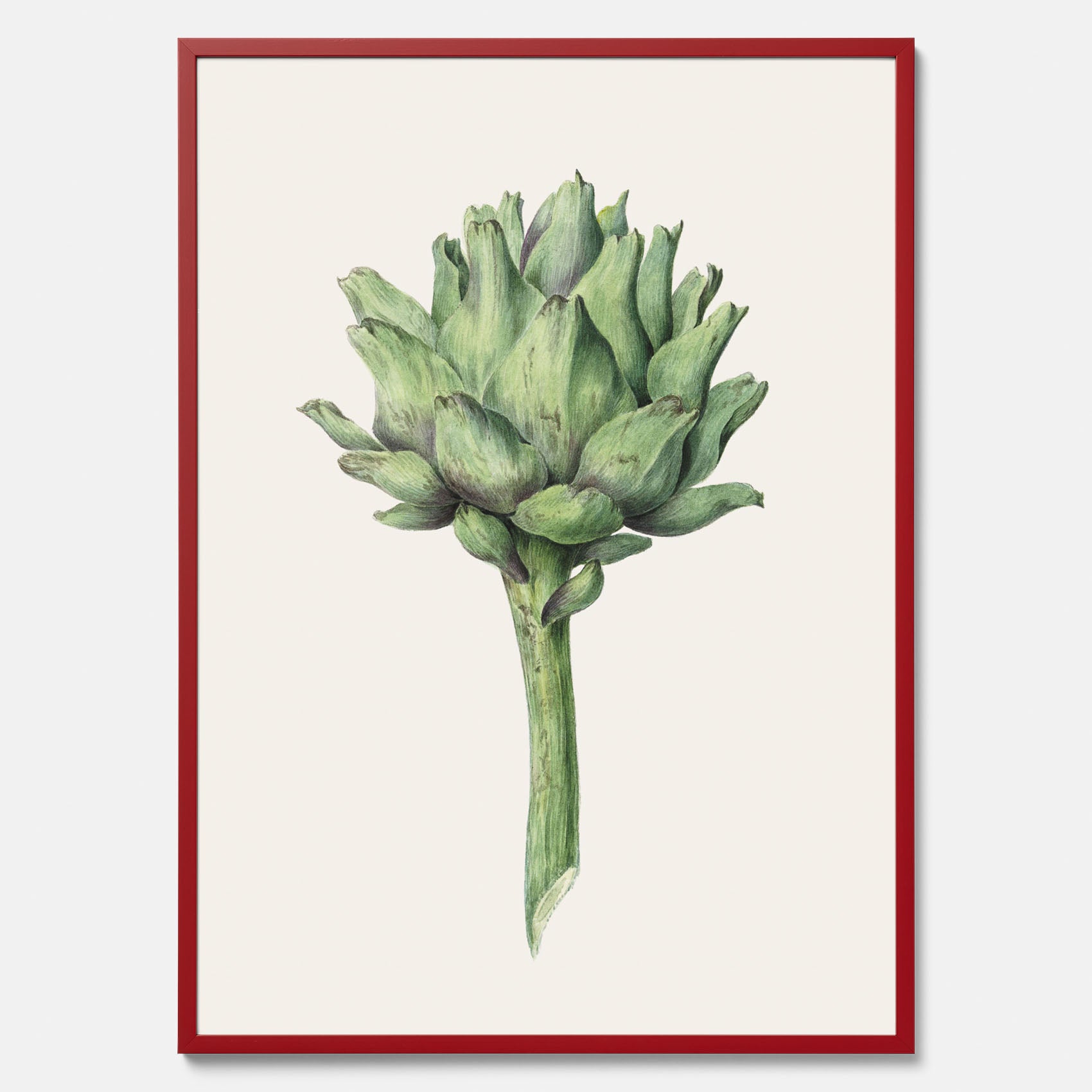 Kökstavla med en Kronärtskocka Poster – Plansch till kök med vintageillustration, vintageposter, köksposter, tavla till kök, poster till kök