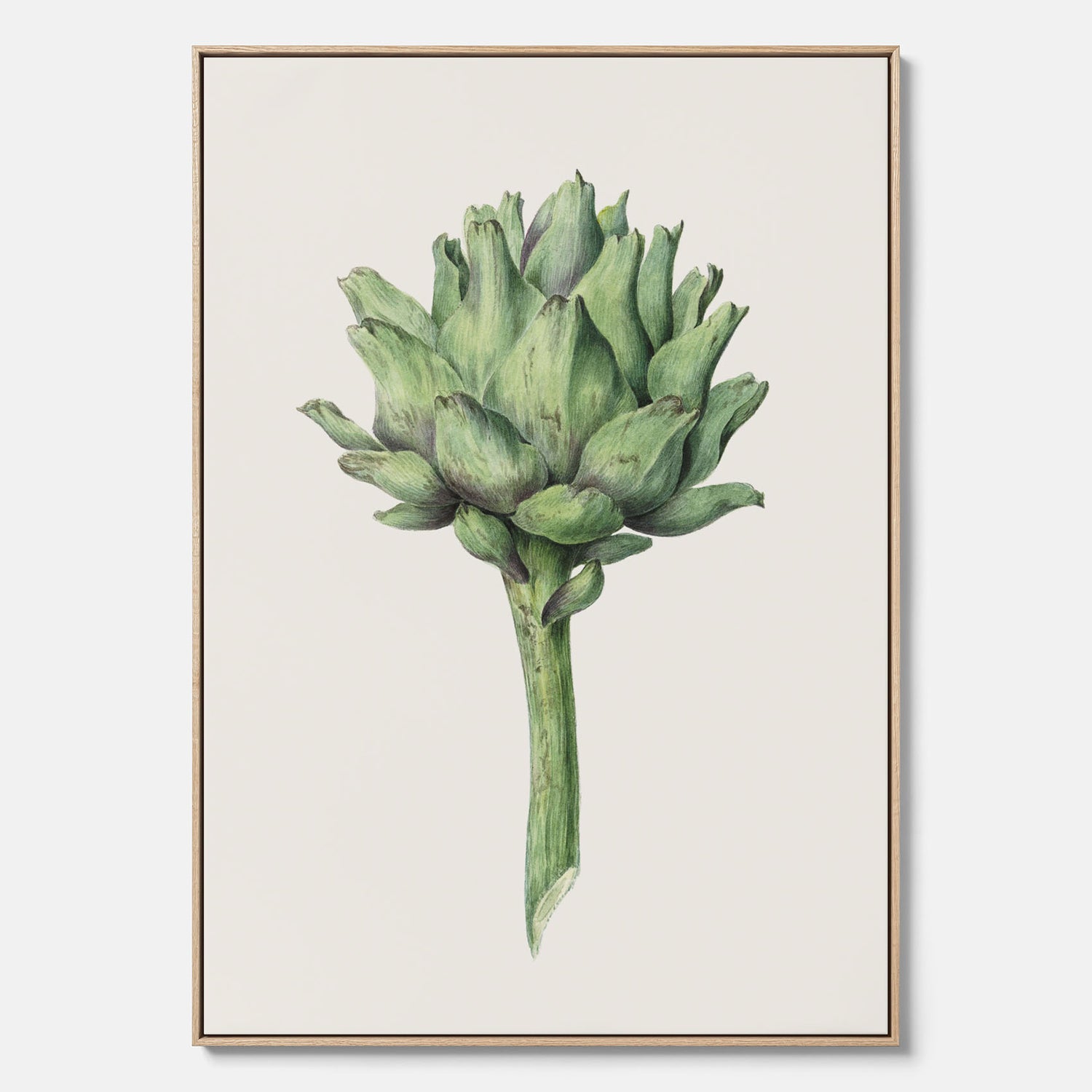 Kökstavla i canvas med en Kronärtskocka Poster – Plansch till kök med vintageillustration, vintageposter, köksposter, tavla till kök, poster till kök