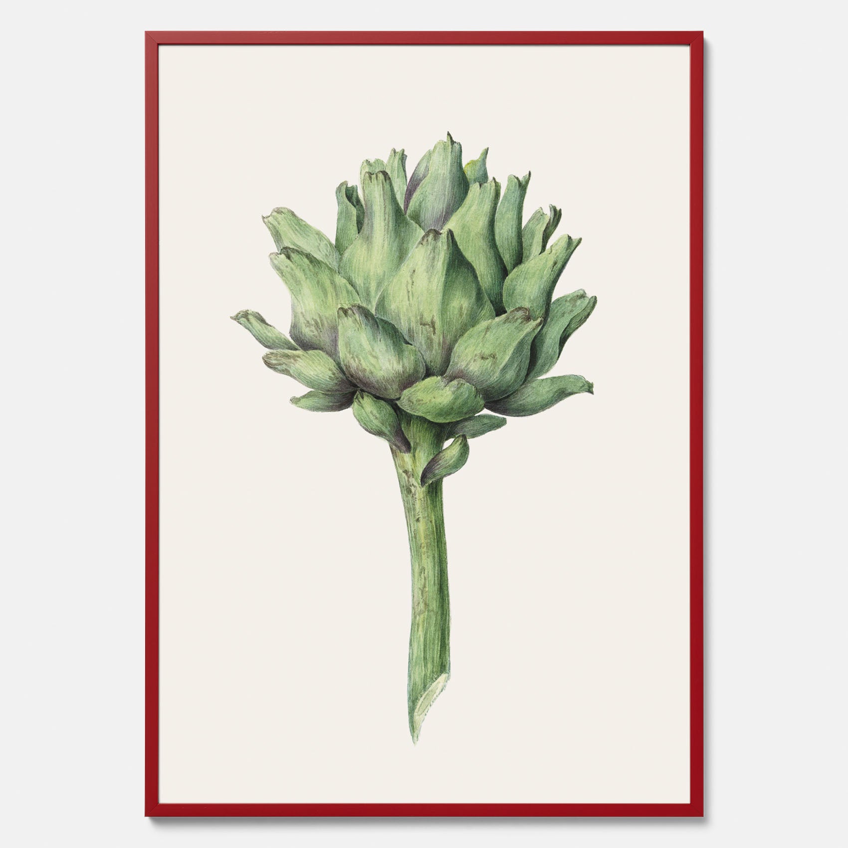 Kökstavla med en Kronärtskocka Poster – Plansch till kök med vintageillustration, vintageposter, köksposter, tavla till kök, poster till kök
