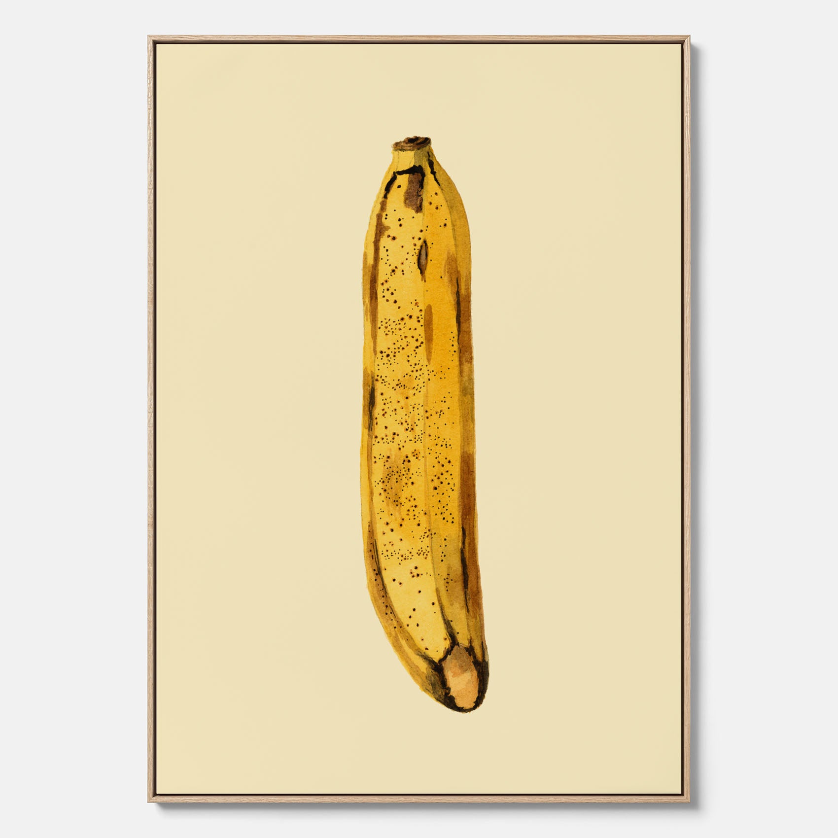 Kökstavla i canvas med en Banan Affisch – Poster med fruktmotiv, Plansch till köket, köksposter, tavla till kök