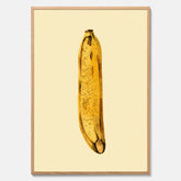 Kökstavla med en Banan Affisch – Poster med fruktmotiv, Plansch till köket, köksposter, tavla till kök