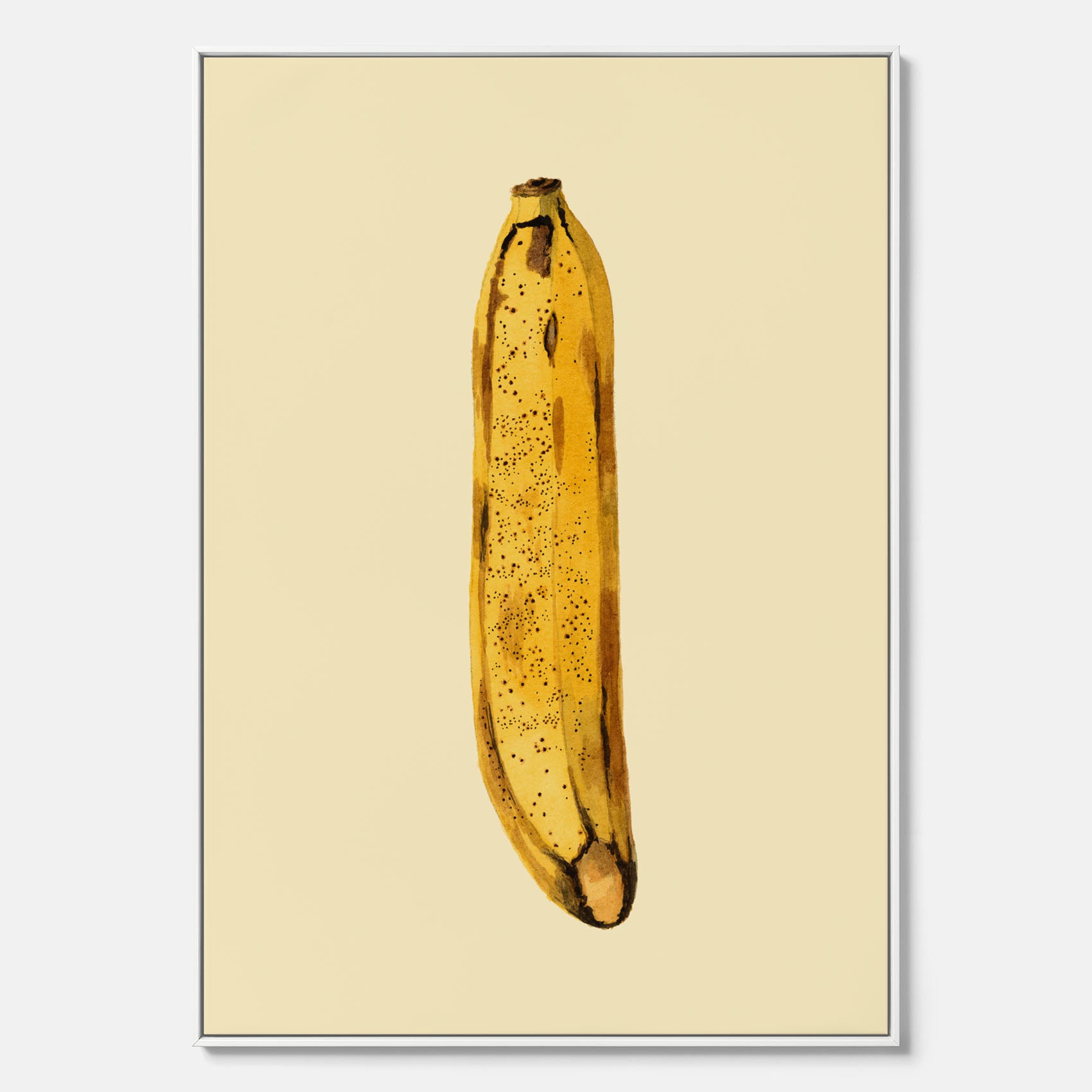 Kökstavla i canvas med en Banan Affisch – Poster med fruktmotiv, Plansch till köket, köksposter, tavla till kök