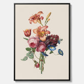 Vintagecanvas som visar en vacker illustration av en bukett blommor som är skapad av konstnären Henriëtte Geertruida Knip