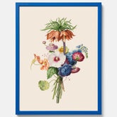 Vintageposter som visar en vacker illustration av en bukett blommor, skapad av den nederländska konstnären Henriëtte Geertruida Knip