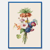 Vintageposter som visar en vacker illustration av en bukett blommor, skapad av den nederländska konstnären Henriëtte Geertruida Knip