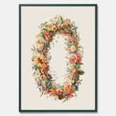 Blomkrans poster  – Botanisk poster, vintageposter med blommor, midsommar