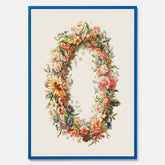 Blomkrans poster  – Botanisk poster, vintageposter med blommor, midsommar