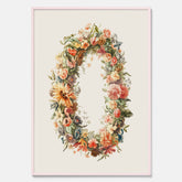 Blomkrans poster  – Botanisk poster, vintageposter med blommor, midsommar