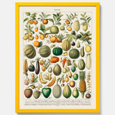 Kökstavla med Frukt och grönsaker Plansch – Posters till köket, Affisch med en vintageillustration, köksposter, tavla till kök